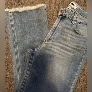 PAIGE Light Wash Cropped Ankle Jeans